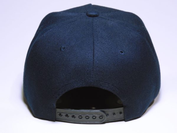 Jean-Jacques Navy Blue Snapback Cap with white logo