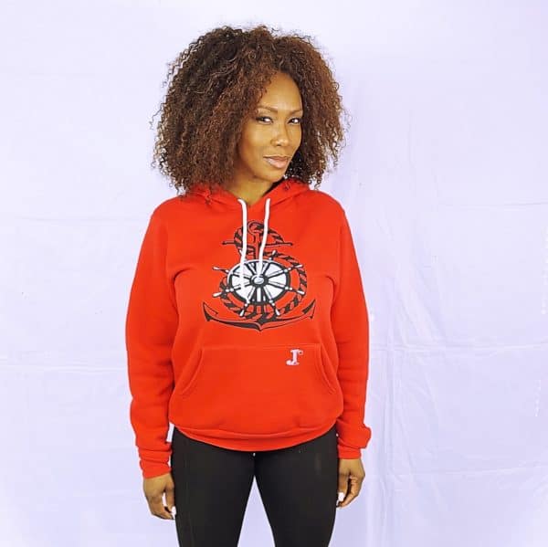 Red reflective anchor hoodie