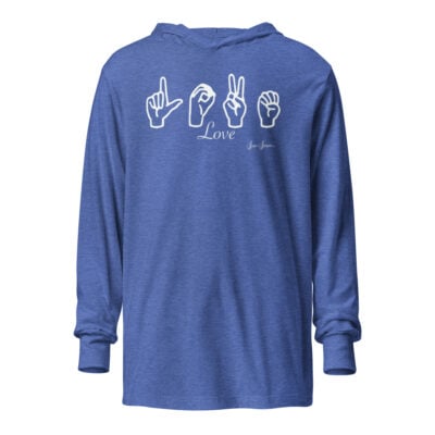 Love hooded long-sleeve tee