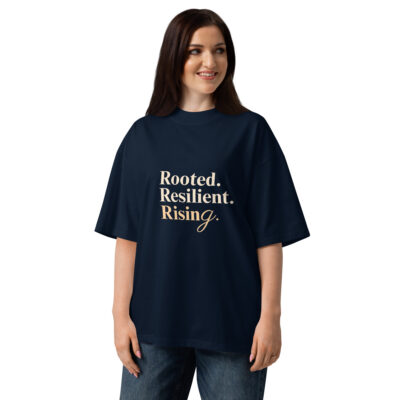 Resilient oversized high neck t-shirt