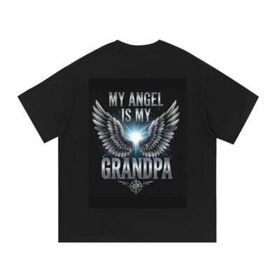 "My Angel Is My Grandpa" Guardian Angel Memorial T-Shirt | Remembrance Tee
